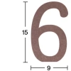 Hobi-Art H 39 Ayakta Durabilen Ahşap 6 Rakamı (18 mm Kalınlık)