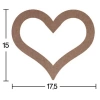 Hobi-Art H 46 Ayakta Durabilen Ahşap Kalp (18 mm Kalınlık)