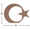 Hobi-Art H 83 Ayakta Durabilen Ahşap Ay Yıldız (18 mm Kalınlık)