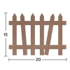 Hobi-Art H 87 Ayakta Durabilen Ahşap Bahçe Çiti (18 mm Kalınlık)
