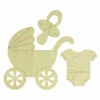 Hobi-Art KD 323 Bebek Ürünleri Figürlü Mini Ahşap Obje