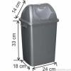 Garanti Metal 7402 Plastik Çatı Kapaklı Çöp Kovası (16 Litre)
