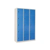 Metal 15 Gözlü Öğretmen Dolabı Mavi Gri Renk (Asma Kilitli)