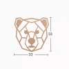 Hobi-Art DS 58 Boyanabilir Ahşap Ayı Desenli Duvar Süsü