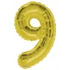 Folyo Balon 9 Rakamı Gold//Altın Renk  100 cm