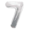Folyo Balon 7 Rakamı Gümüş  100 cm