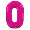 Folyo Balon 0 Rakamı Pembe  100 cm