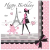 Paris Partisi Happy Birthday 16 lı Peçete