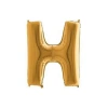 H Harfi Altın Renk Folyo Balon 100 cm