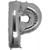 P Harfi Gümüş Folyo Balon