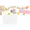 Happy Woodland Pembe İsim Yazılabilen Dev Afiş