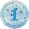 One Little Star Mavi 1 Yaş 8 li Pasta Tabağı
