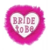 Bride To Be Tüylü Kalp Rozet