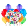 40 Yaş Rengarenk Balon Demeti 23 Adet