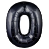 0 Rakamı Siyah Renk Folyo Balon 100 cm