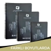 Alex Schoeller Black Notebook Siyah Defter Spiralli 120g 60 Yaprak
