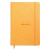 Rhodia Boutique Webnotebook Italyan Deri Çizgisiz Defter (Yandan) Turuncu Sert Kapak