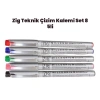 Zig Teknik Çizim Kalem Set 8 5li 0,1mm