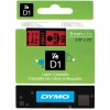 DYMO 40917 Kırmızı/Siyah D1 Yedek Şerit (9 mm x 7 mt)