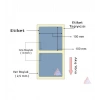 300lü Sarım Tekli Silver Mat Barkod Etiketi 100 x 100