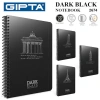 GIPTA DARK SPİRALLİ SİYAH DEFTER A4 DÜZ 50 YAPRAK (2672)
