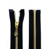 110cm Siyah Ferace Fermuarı Gold