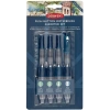 Derwent Push Button Waterbrush Akış Kontrollü Su Hazneli Sulu Boya Fırçası Seti 4 Boy