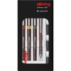 Rotring Isograph Rapido Kalemi Seti Junior Set (0.1-0.2-0.3 mm.) + 0.5 Tikky Versatil Kalem