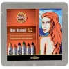 Koh-i Noor Wax Aquarell Balmumu Kalın Boya Kalemi Seti 12 Renk Metal Kutu