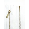 80cm Beyaz Metal Gold Dişli Fermuar