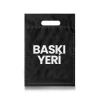 BASKILI SİYAH EL GEÇMELİ MAĞAZA POŞETİ
