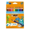 Bic Evolutıon Üçgen Jumbo Boya Kalemi 12 Renk Set