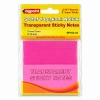 Bigpoint Yapışkanlı Şeffaf Not Kağıdı 75x75mm Pembe