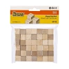 Brons Ahşap Küp Blok Naturel 15x15x15mm 42li