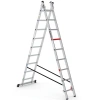 Çağsan Duomax İki Parçalı Çok Amaçlı Alüminyum Merdiven 2x9 Basamaklı - TSA85