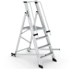 Çağsan Tekerlekli Profesyonel Alüminyum Katlanır Platformlu Merdiven 3+1 Basamaklı - VE3