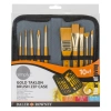 Daler Rowney Gold Taklon 10lu Çantalı Fırça Seti