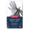 Derwent Graphic Dereceli Karakalem 12li Set B 9h Arası Tonlar