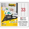 Ekstrafix Laser Etiket 100 YP 70x25  Laser-Copy-Inkjet FİX-5133