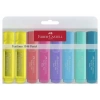 Faber Castell Textliner 1546 Fosforlu Kalem Seti 8 Renk Pastel Renkler
