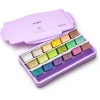 HIMI Jelly Cup Gouache Set Pastel Renkler Guaj Boya Seti 18 Renk x 30 gr. (Purple Case)