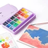 HIMI Twin Cup Gouache Set Guaj Boya Seti 36 Renk x 12 gr. (Purple Case)