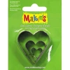 Makins Clay Polimer Kil Kesme Kalıbı 3 Parça Kalp