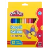 Play-Doh Keçeli Kalem Karton Kutu 5 MM 12 Renk PLAY-KE007