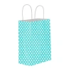 PUANTİYELİ MAVİ KAĞIT HEDİYE VE ALIŞVERİŞ ÇANTASI (25X12X31) 25 ADET