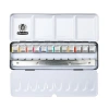 Schmincke Akademie Aquarell Taş Tablet Sulu Boya Seti Yarım Tablet 12 Renk Metal Kutu