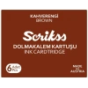 Scrikss Dolma Kalem Kartuşu 6lı Kutu KAHVERENGİ