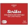 Scrikss Dolma Kalem Kartuşu 6lı Kutu KIRMIZI