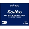 Scrikss Dolma Kalem Kartuşu 6lı Kutu MAVİ-SİYAH