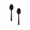 Siyah Lüks Plastik Büyük Kaşık ( 100 Adet )